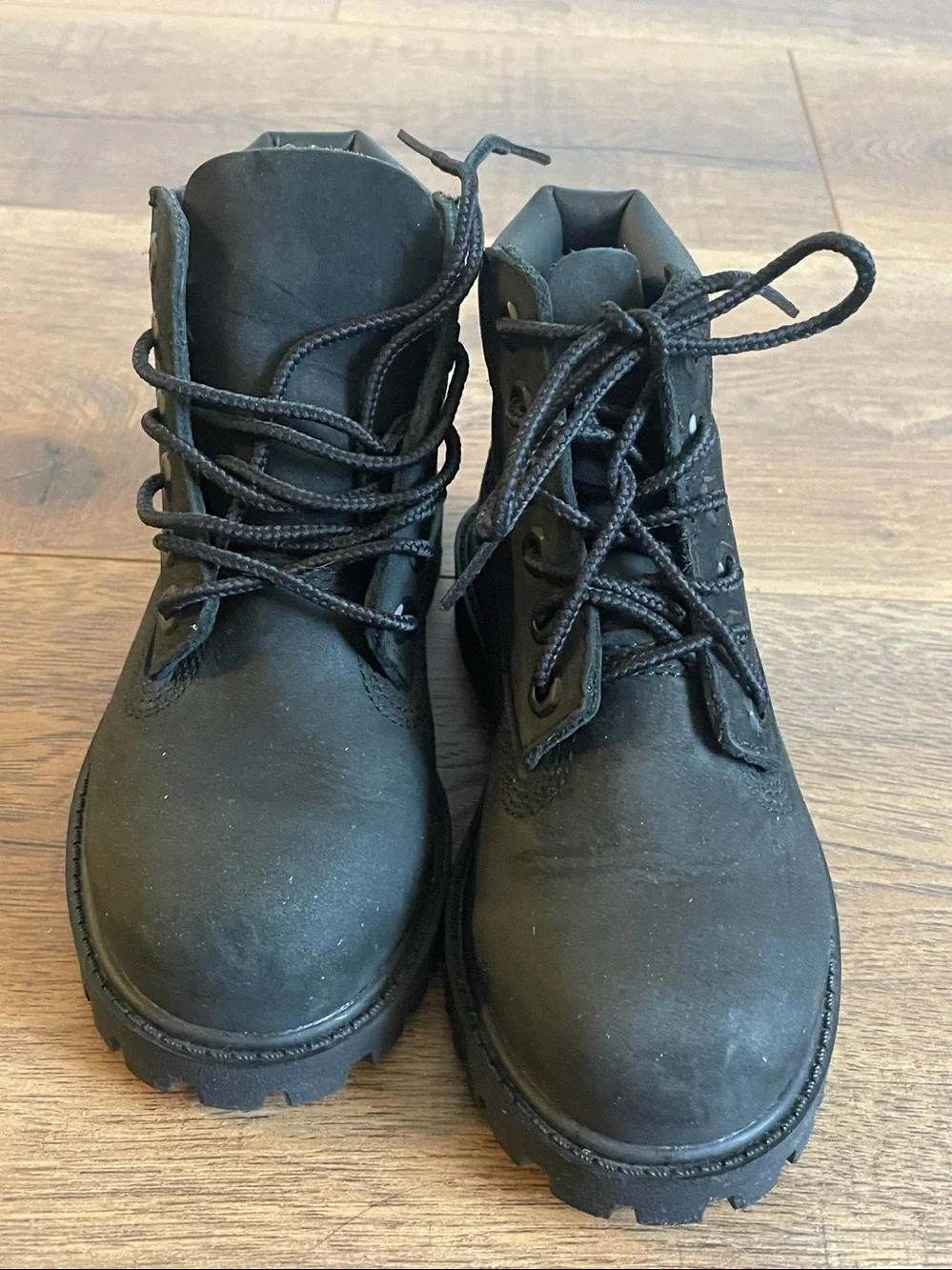 Kids Timberland Black Suede Boots Size 10